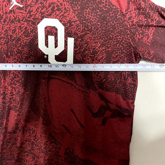 Jordan Men's Nike Dri-FIT Oklahoma Sooners Short Sleeve Red Tee - Size L - Picture 6 of 7